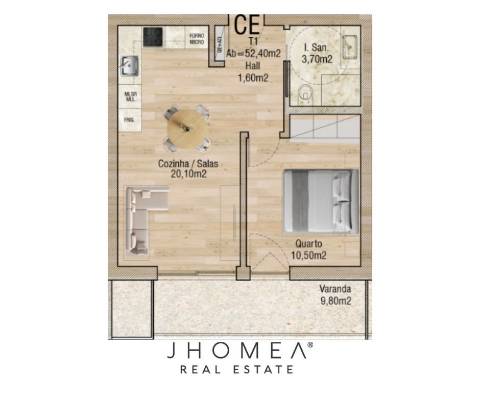 Apartamento T1 - Valley Place, Forca, Aveiro