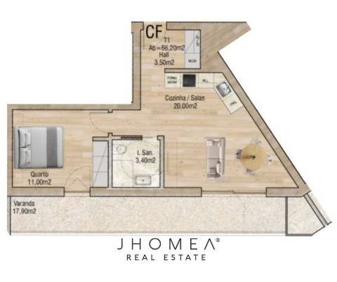 Apartamento T1 - Valley Place, Forca, Aveiro