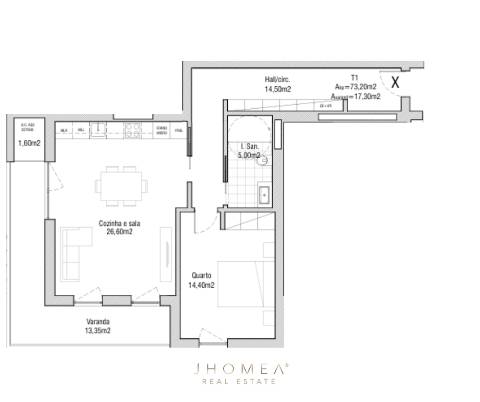 Apartamento T1 - THE LINE, Forca, Aveiro