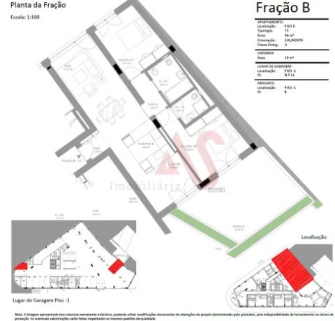 Apartamento T2 no Empreendimento Ferreira de Castro Flats em Bonfim, Porto