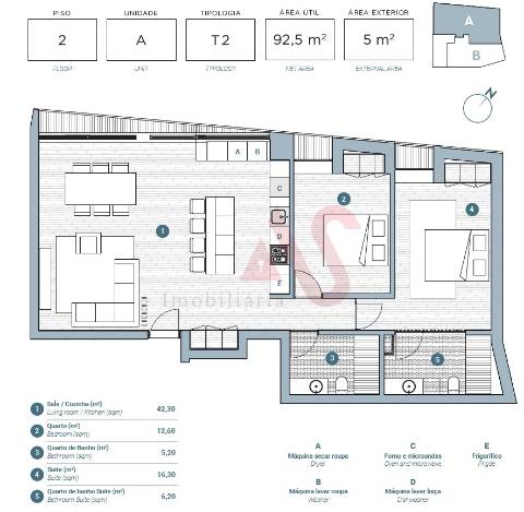 Apartamento T2 em construção no Empreendimento Paranhos Park no Porto
