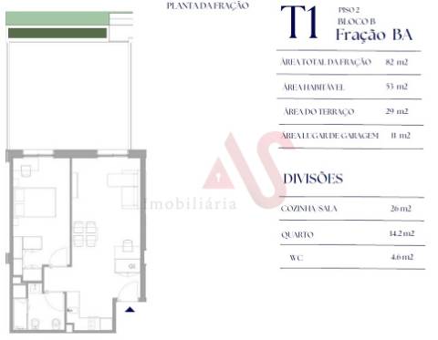 Apartamento T1 no empreendimento Costa Cabral Flats em Paranhos, Porto