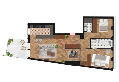 Apartamento T2+1 em construção em Cedofeita, Porto