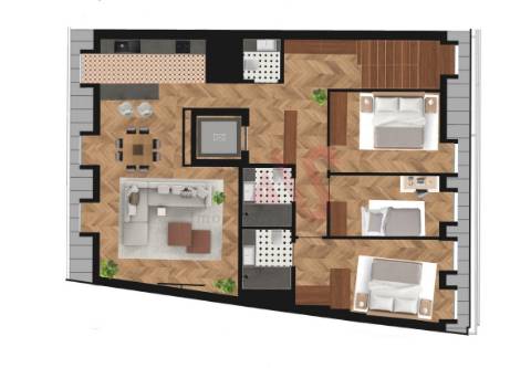 Apartamento T3 Duplex em construção em Cedofeita, Porto