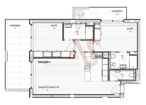 Apartamento T2 no empreendimento Espinho Beach Residendes em Espinho