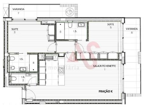 Apartamento T2 no empreendimento Espinho Beach Residendes em Espinho