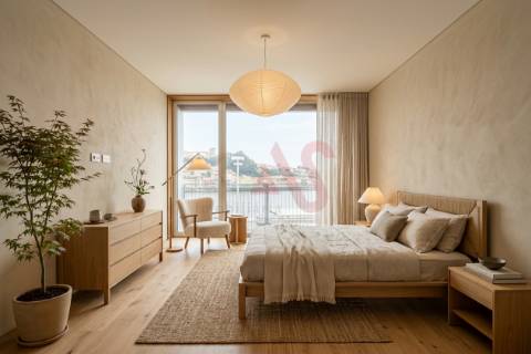 Apartamento com 3 Suítes e varanda na primeira linha do rio Douro