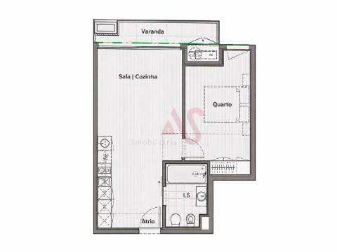 Apartamento t1 à venda na Rua José Saramago