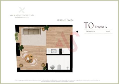 Apartamento T0 no Empreendimento Moinho de Vento Flats – Leça da Palmeira