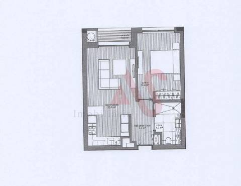 Apartamento T1 com varanda localizado no empreendimento Alta Vista