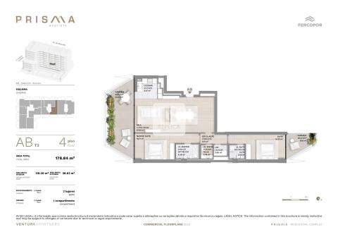 Apartamento T2 com Terraço - Empreendimento PRISMA - Boavista