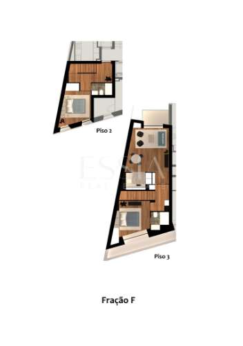 Apartamento T2 Duplex com 2 Varandas próximo do Palácio de Cristal