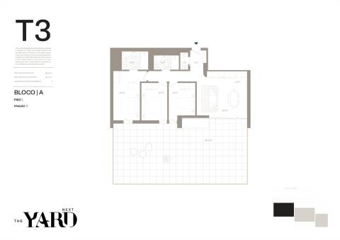 Apartamento T3 com Terraço de 91m2 nos Jardins D`Arrábida em Vila Nova de Gaia