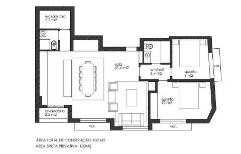 Apartamento T2 com 3 Varandas  - 2ª Linha de Mar na Foz do Douro