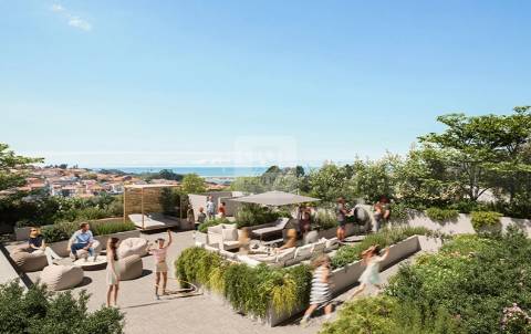 Apartamento T2 com Varanda 12m2 Vistas Rio e Mar nos Jardins D`Arrábida em Vila Nova de Gaia