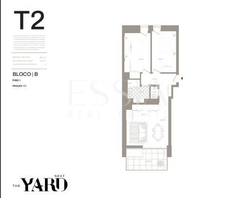 Apartamento T2 com Varanda 12m2 Vistas Rio e Mar nos Jardins D`Arrábida em Vila Nova de Gaia