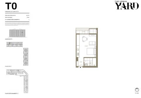 Apartamento T0 com Varanda e Garagem