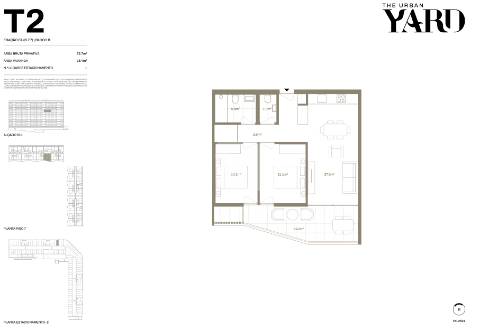 Apartamento T2 com Varanda de 15m2 e Garagem &#124; Empreendimento The Urban Yard