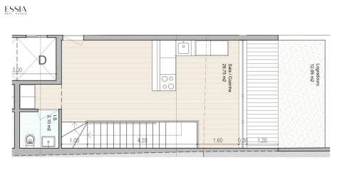 Estúdio/Apartamento TO Dúplex com Varanda/Jardim Privativo de 12.95m2 | Centro da Baixa do Porto