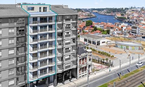 Apartamento T1 Novo com Varanda e Vistas Rio Douro