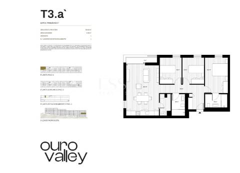 Apartamento T3 com Varanda e Garagem no Ouro Valley