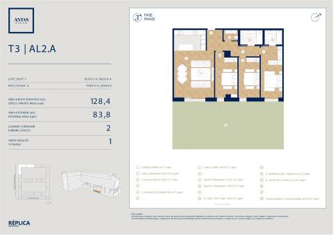 Apartamento T3 com terraço no Antas Atrium