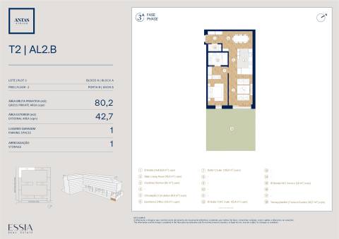 Apartamento T1+1 com Terraço no Antas Atrium