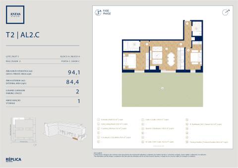 Apartamento T2 com Terraço no Antas Atrium