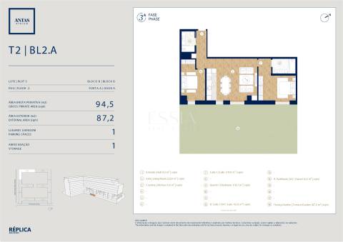 Apartamento T2 com terraço no Antas Atrium