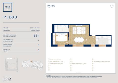 Apartamento T1 no Antas Atrium
