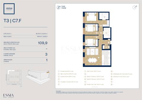 Apartamento T3 no Antas Atrium