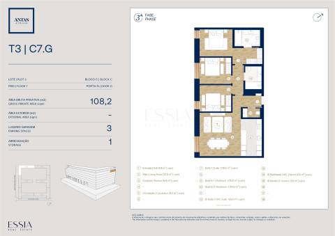 Apartamento T3 no Antas Atrium