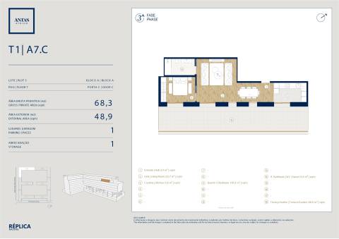 Penthouse T1 com terraço no Antas Atrium