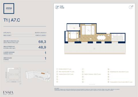 Penthouse T1 com terraço no Antas Atrium