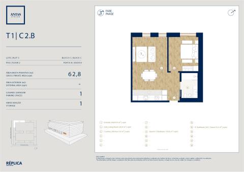 Apartamento T1 no Antas Atrium