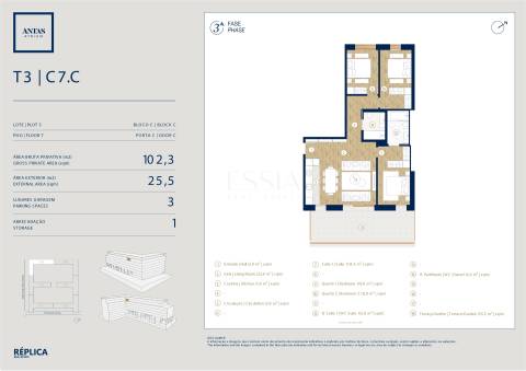 Apartamento T3 com Terraço no Antas Atrium