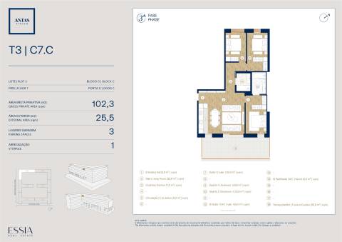 Apartamento T3 com Terraço no Antas Atrium