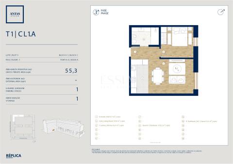 Apartamento T1 no Antas Atrium