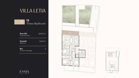 Apartamento T3 com Varanda em Leça da Palmeira