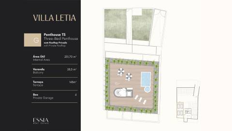 Penthouse T3 com Rooftop e Vista Mar em Leça da Palmeira