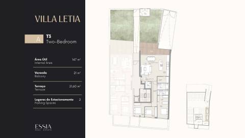 Apartamento T3 com Terraço em Leça da Palmeira
