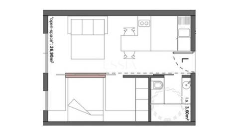 Apartamento T0 Novo em São Mamede de Infesta