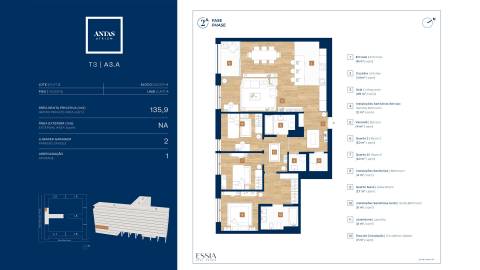 Apartamento T3 com Garagem no Antas Atrium