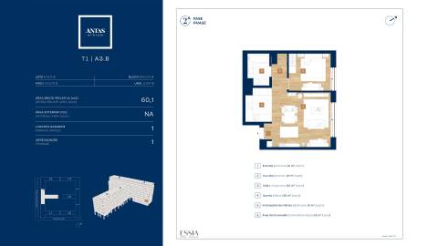 Apartamento T1 com Garagem no Antas Atrium