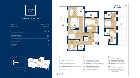 Penthouse T3 Duplex com 2 Terraços no Antas Atrium, Porto