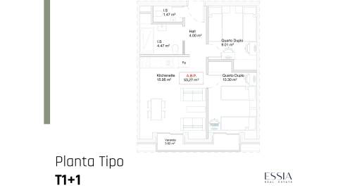 Apartamento T1+1 em Condomínio Fechado na Asprela