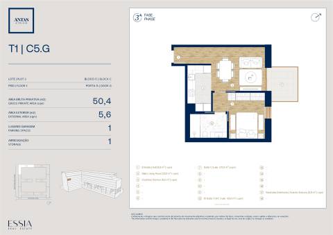 Apartamento T1 com Varanda no Antas Atrium