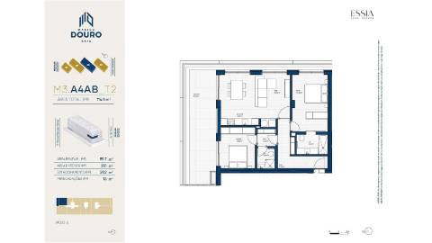 Apartamento T2 com Varanda no Marina Douro