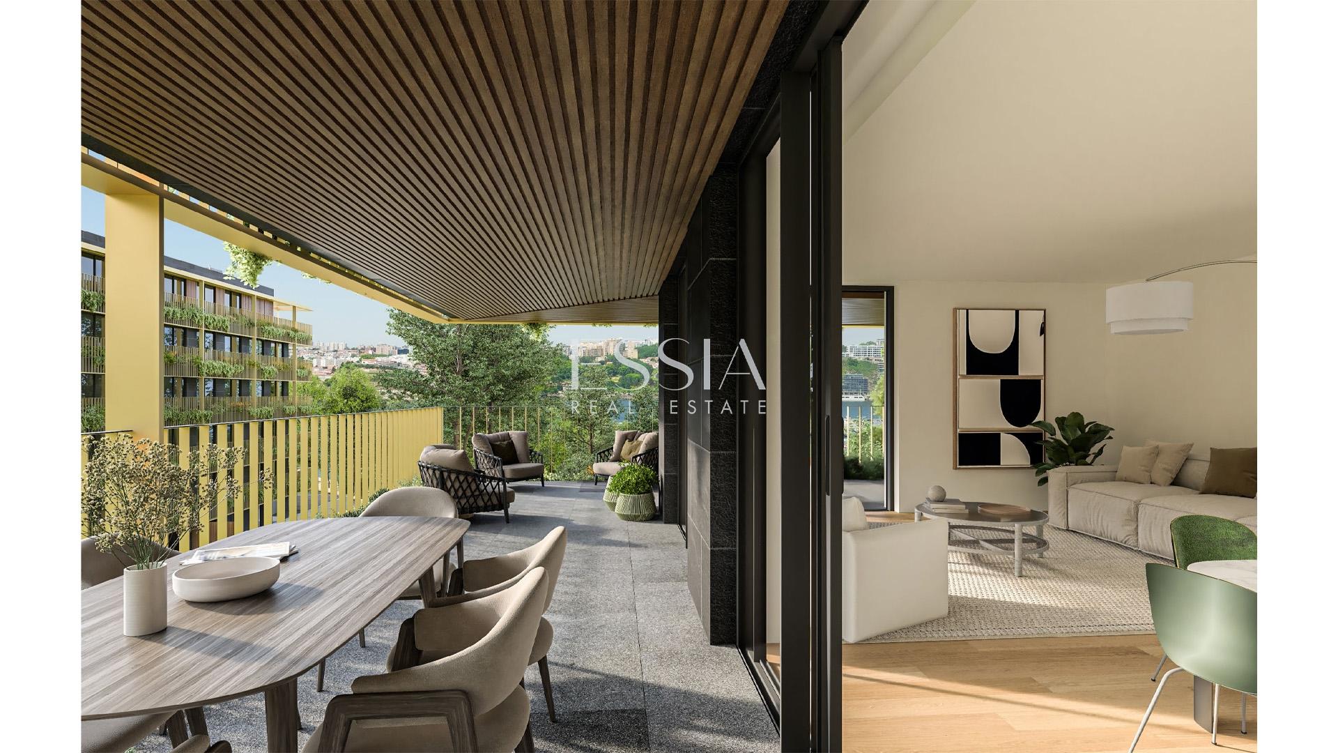 Apartamento T3 com Terraço e Vista Rio no Marina Douro
