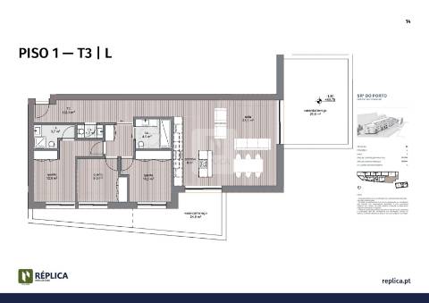 Apartamento T3 com Varandas e Garagem no Senhora do Porto 249